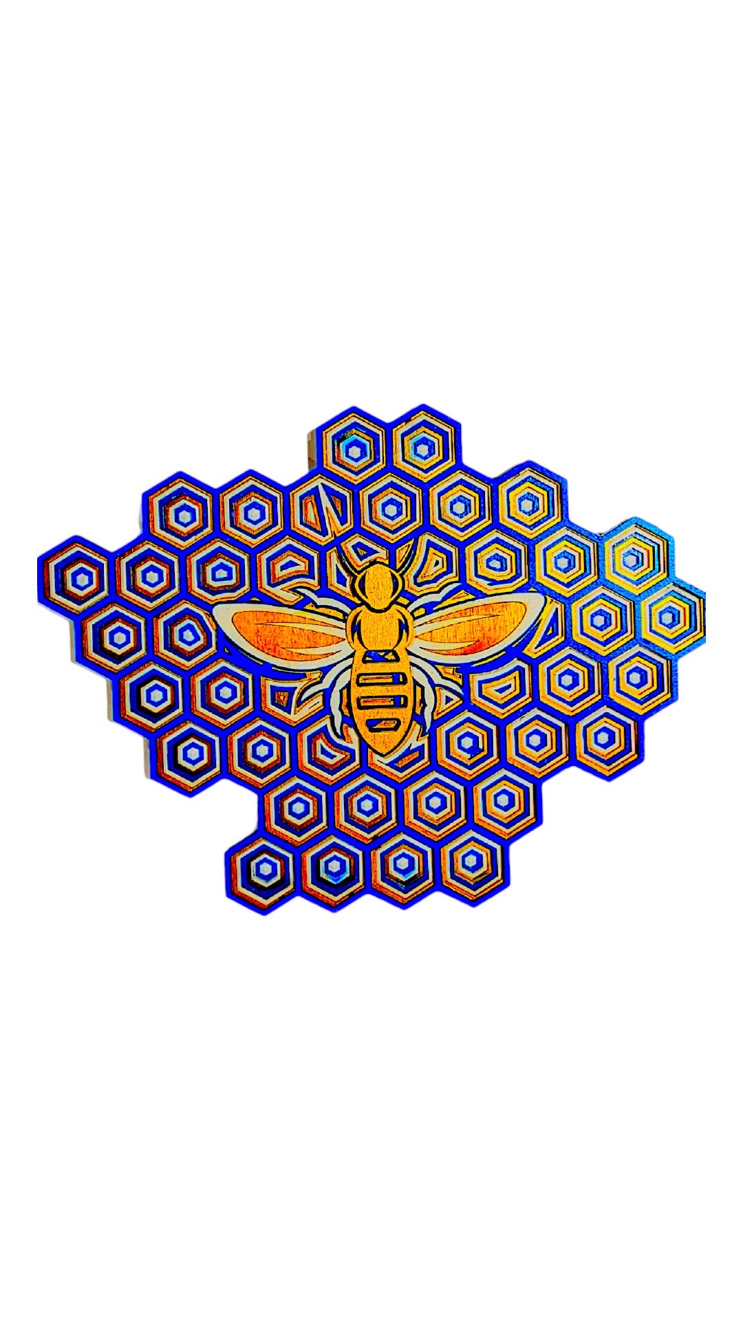 Bee and Honeycomb Laser Cut Art