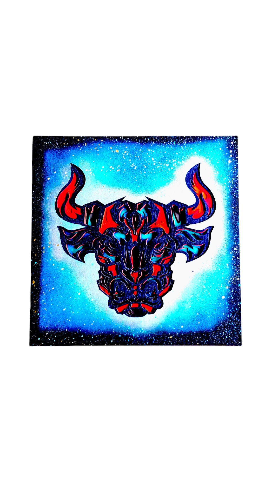 Bull Head Laser Cut Art