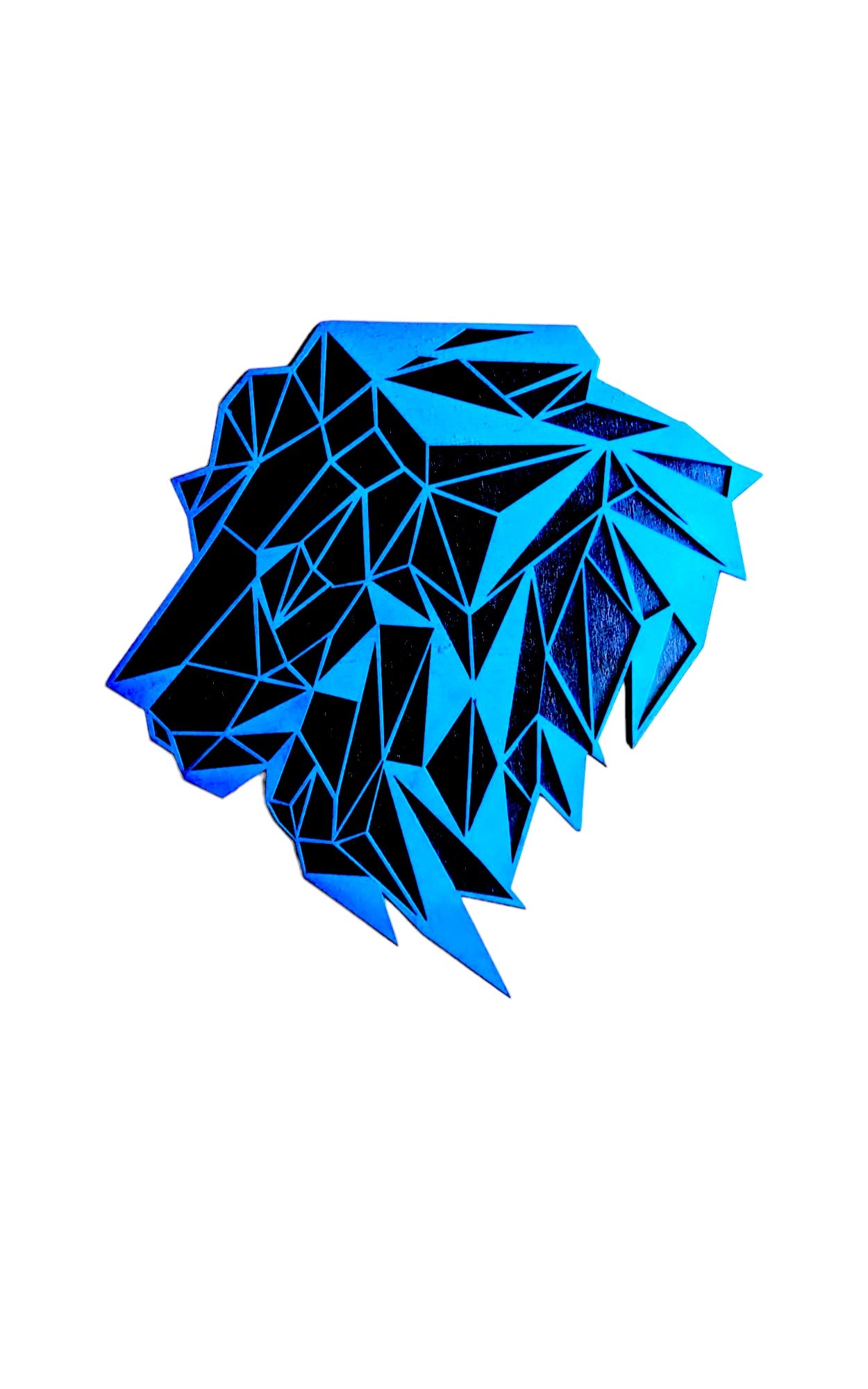 Geometric Lion Head Laser Cut Art