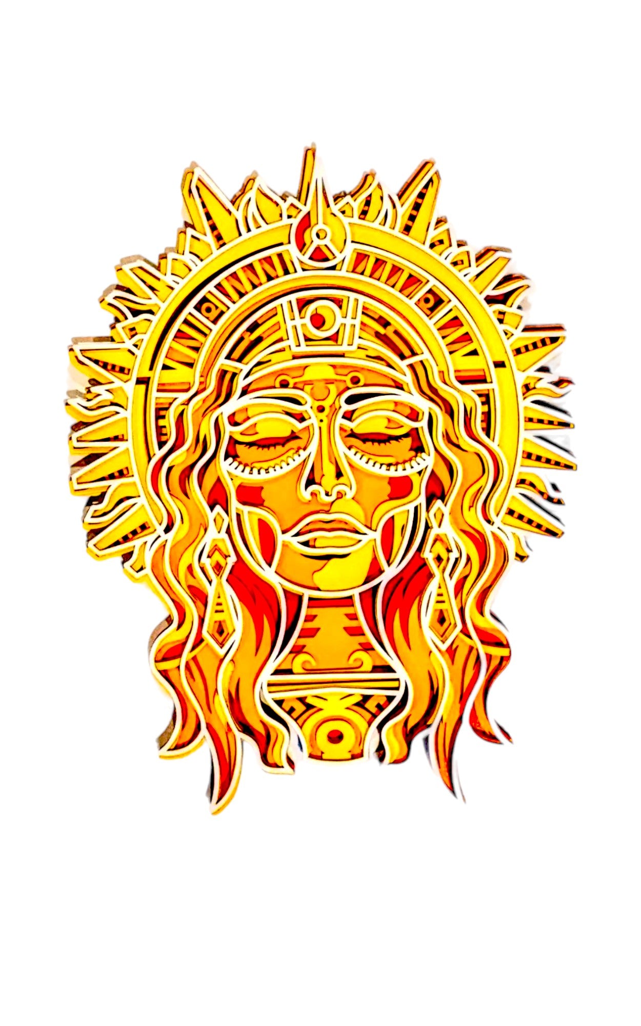 Sun Goddess Laser Cut Art