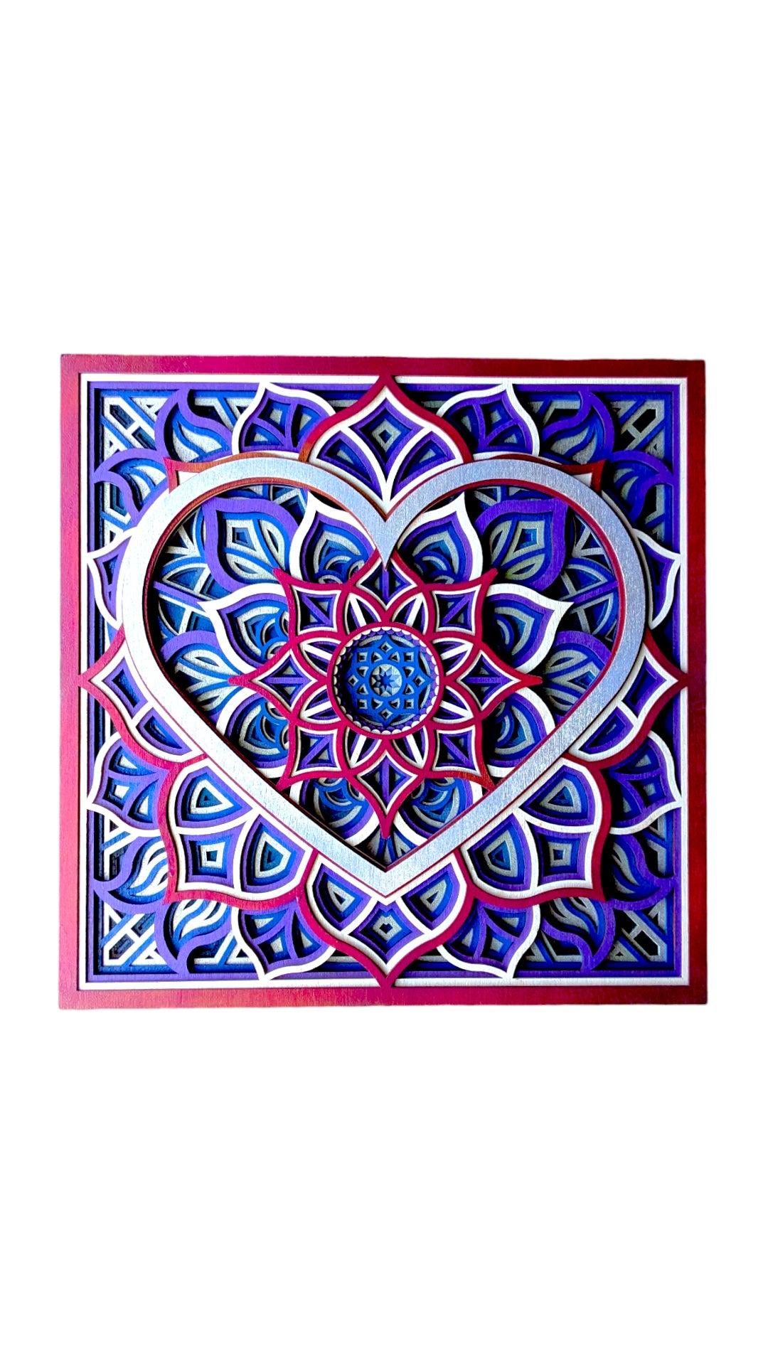 Heart Mandala Laser Cut Art