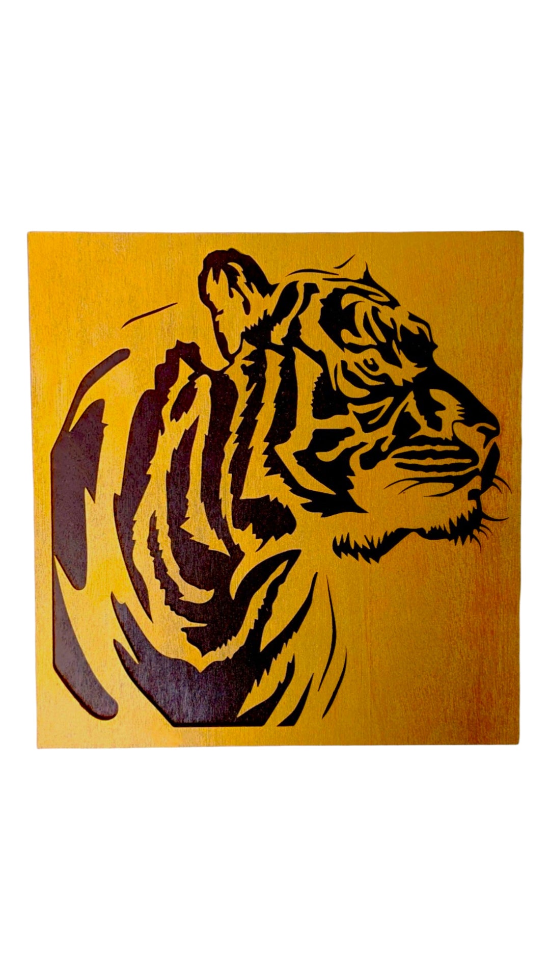 Tiger Bust Laser Cut Art