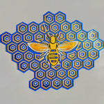 Bee and Honeycomb Laser Cut Art