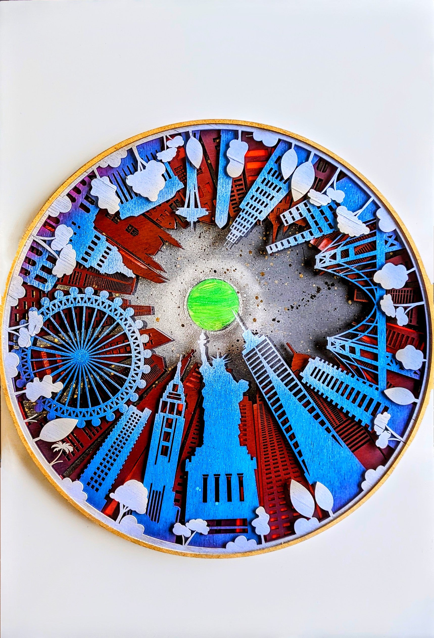 USA Cities Laser Cut Art