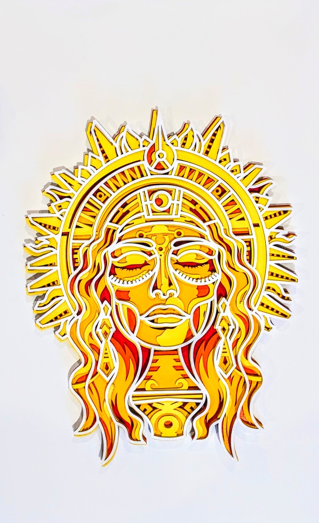 Sun Goddess Laser Cut Art