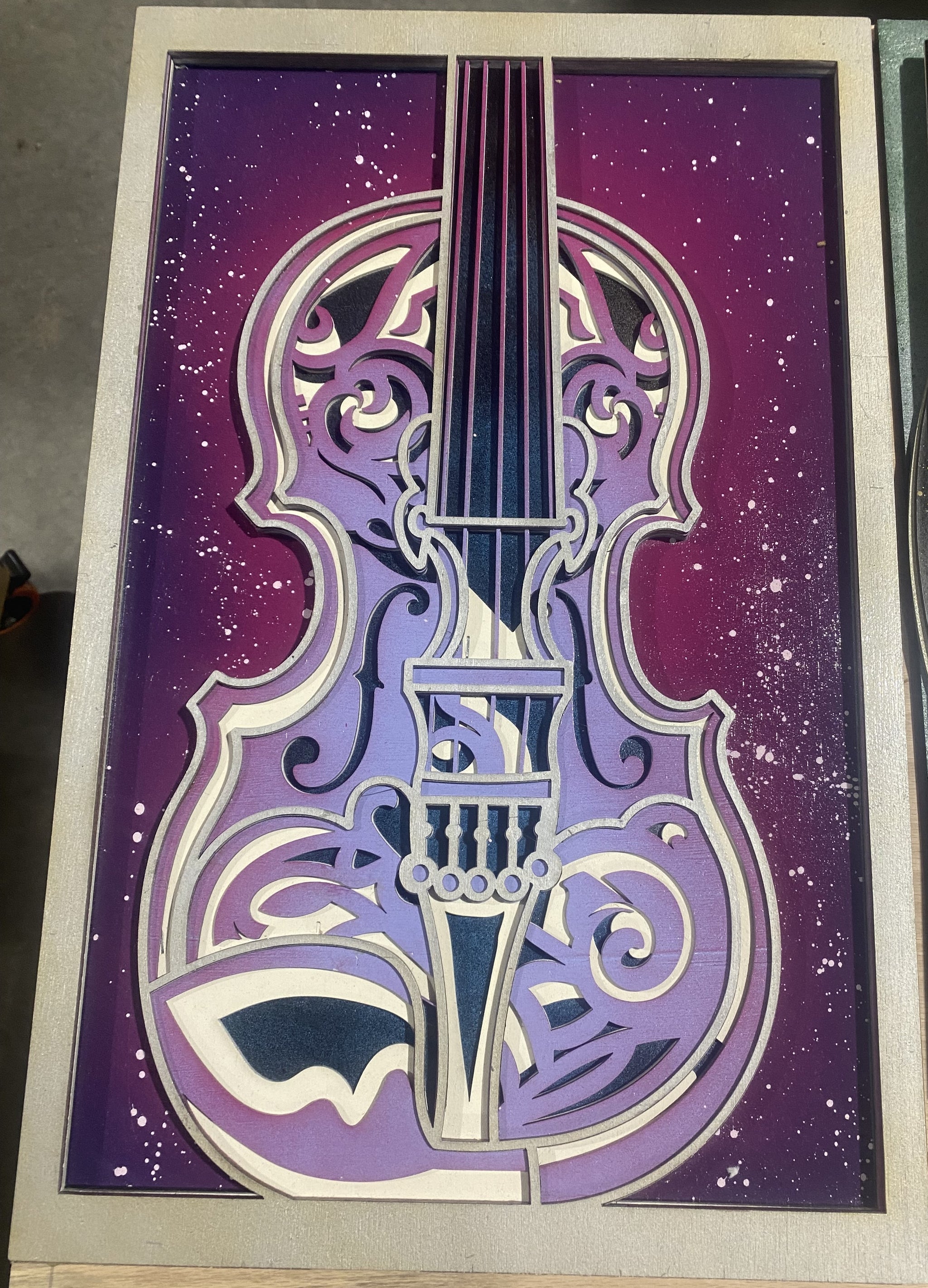 Violin Laser Cut Art