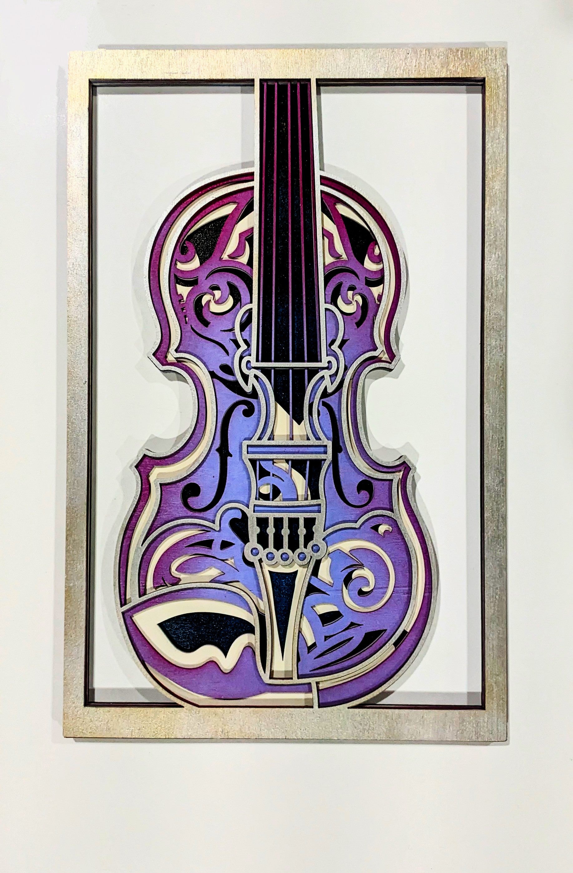 Violin Laser Cut Art