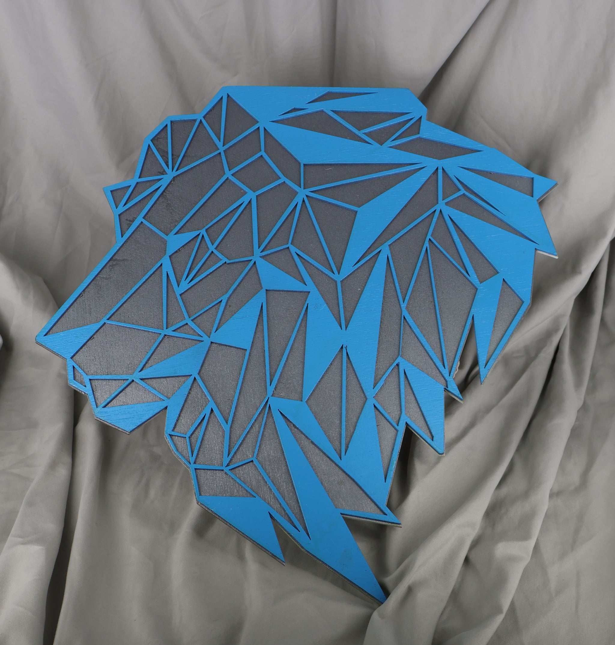 Geometric Lion Head Laser Cut Art