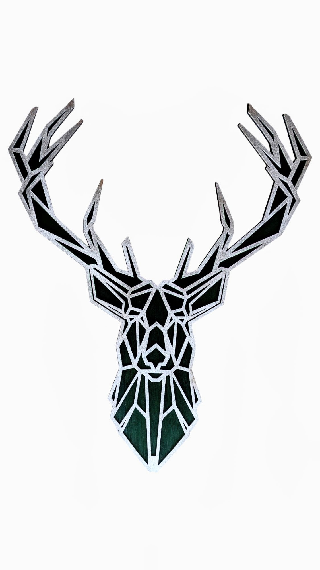 Geometric Buck Head Laser Cut Art